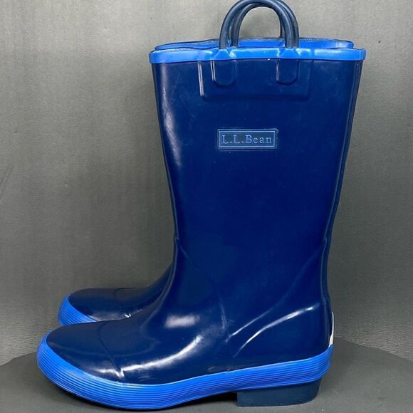 L.L. Bean Kids' Puddle Stompers Rain Boots size 2 - Picture 1 of 8